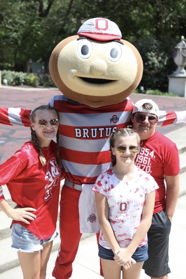 Ben and his sisters with Brutus!