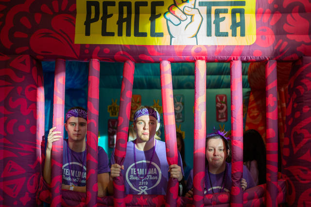 Watch out! One of our BuckeyeThon Kids might throw you in our Peace Tea Fundraising Jail and you will have to receive a donation to get out